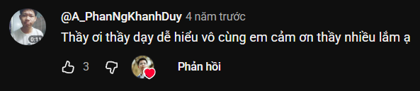 Tin nhắn học viên gửi về cho Thầy Dương
