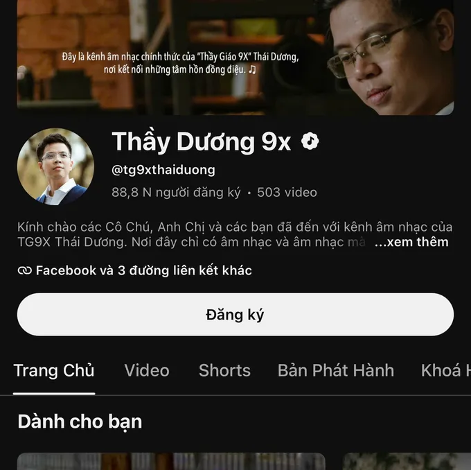 Kênh YouTube của Thầy Dương
